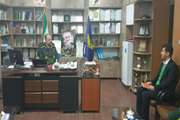 دیدار رئیس شبکه دامپزشکی سنندج با فرمانده ناحیه مقاومت بسیج سپاه شهرستان سنندج