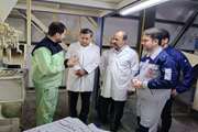 بازدید مدیرکل دامپزشکی، مدیرکل تعزیرات و مسئولان جهاد کشاورزی از کارخانه خوراک دام غرب دانه