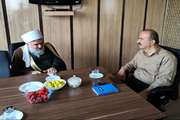 دیدار حاج ماموستا بهمنی، نماینده مردم کردستان در مجلس خبرگان رهبری، با مدیرکل دامپزشکی استان کردستان